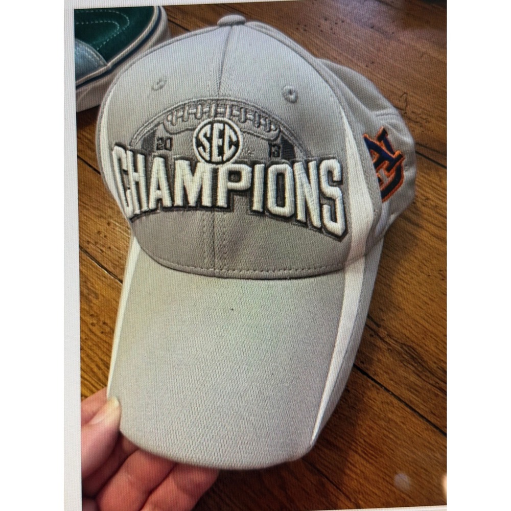 Auburn Tigers 2013 SEC Champions Hat Top of the World Grey Adjustable Cap NCAA